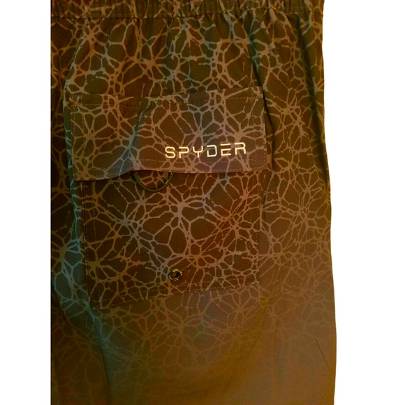 Spyder Swim Men's Shorts Size Large 34 INSEAM 10 IN Black Swim Trunks Surf NWT - Picture 5 of 5